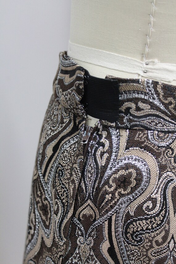 Vintage Metallic Brocade Maxi Skirt, Vintage Meta… - image 6