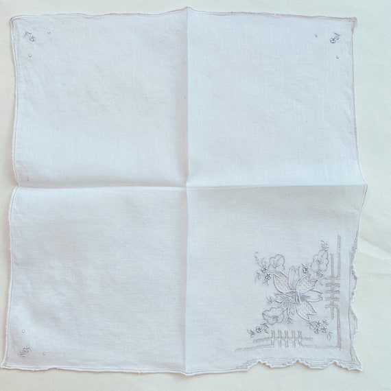 Appenzell / Swatow Handkerchief, Hand Embroidered… - image 2