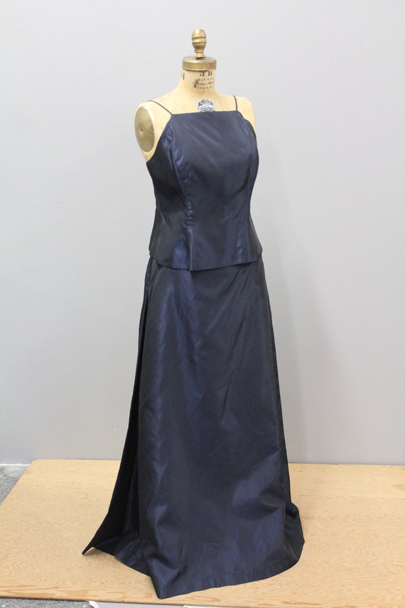 vera wang navy blue dress