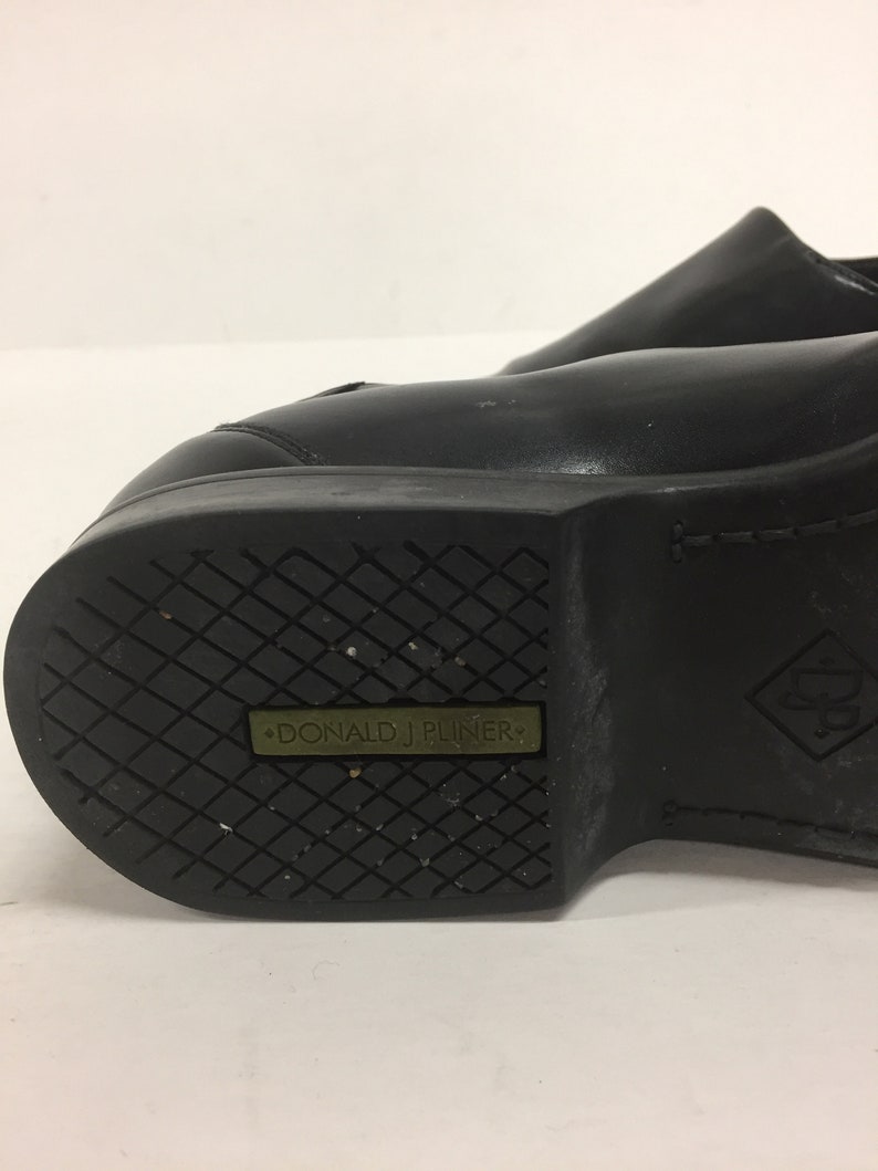 Slip on Dress Shoes Donald J Pliner- Size 10.5 M- Mens Black Loafer Vintage Black Dress Shoe Men/'s black shoes Men/'s Black Dress Shoe