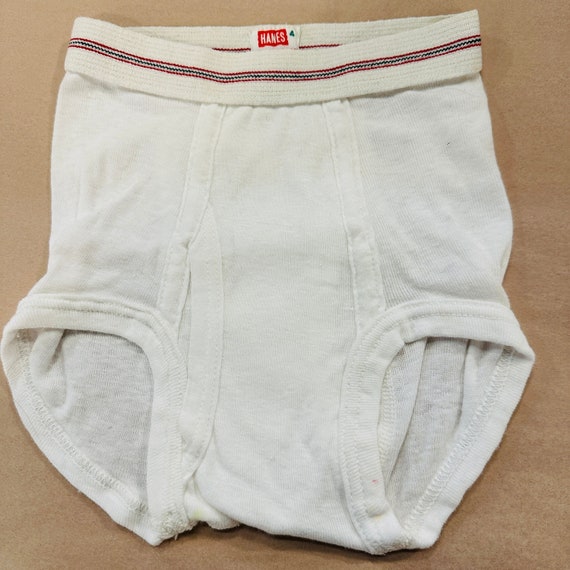 Vintage Hanes Briefs Cotton Underwear Tighty Whities Mens Size 38 Lot Of 4