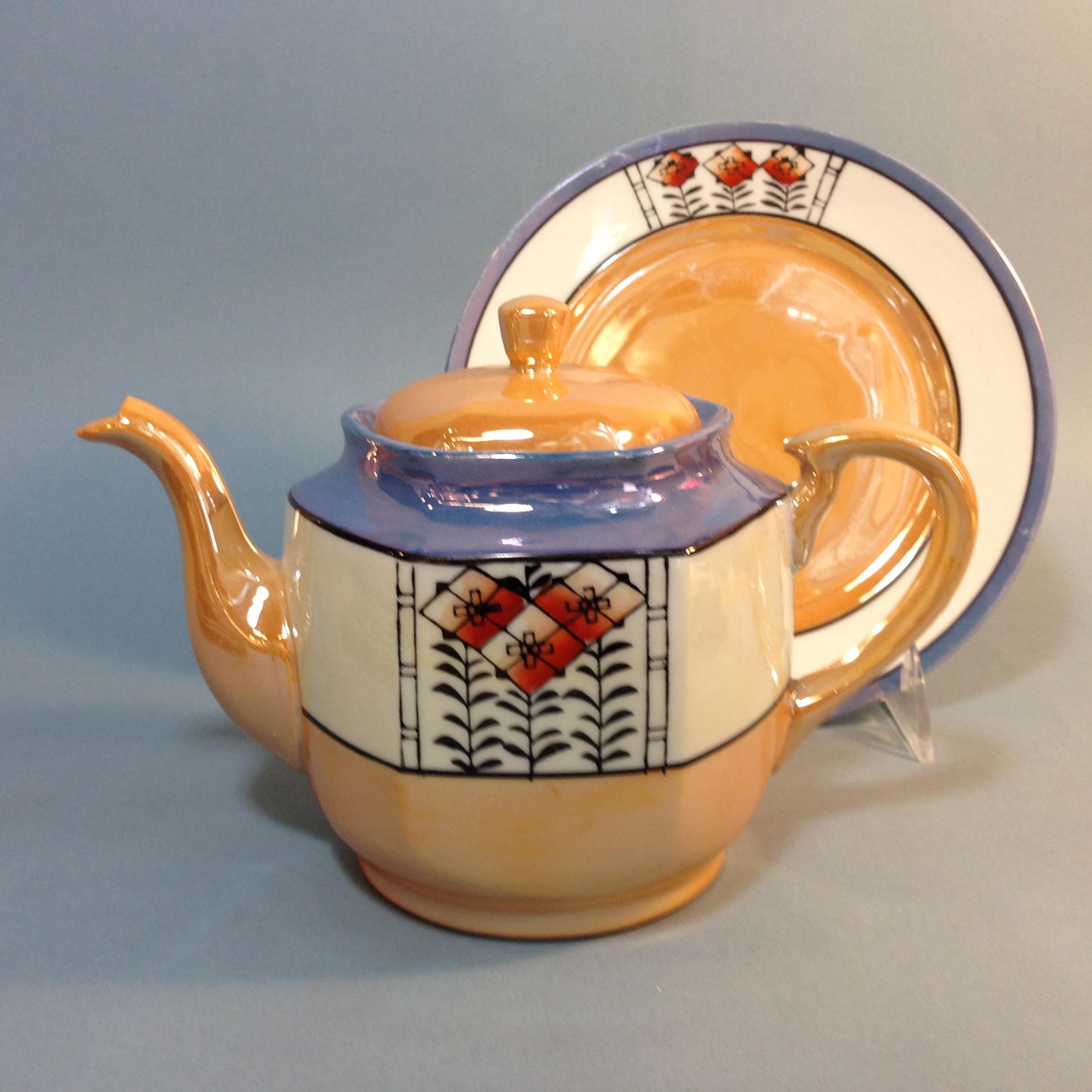 Japanese Vintage Lusterware Tea Set 20 Pieces Takito Style Etsy