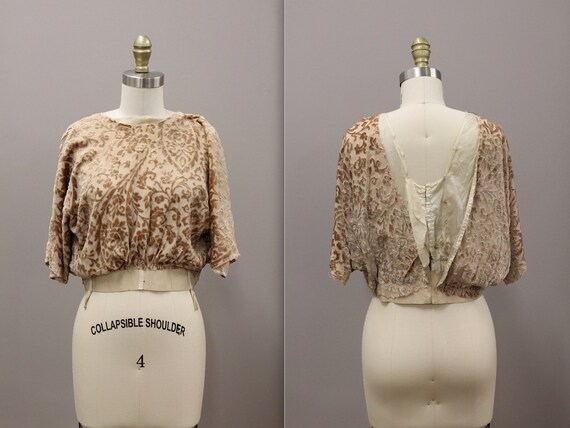 Victorian Velvet Blouse, Antique Velvet Blouse, Be
