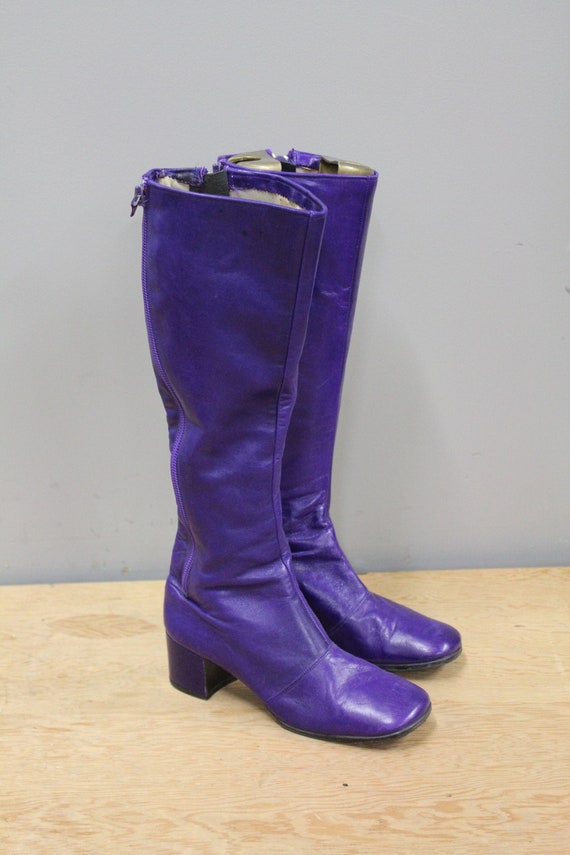 Vintage Purple Go Go Boots Size 5B, Authentic GoGo