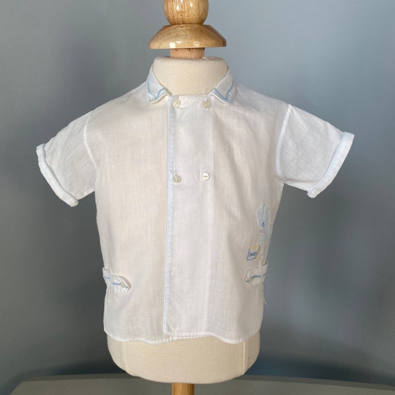 1960s Baby Blouse / Shirt, Classic Vintage Easter… - image 1