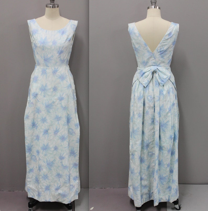 Vintage Bow in Back Prom Dress