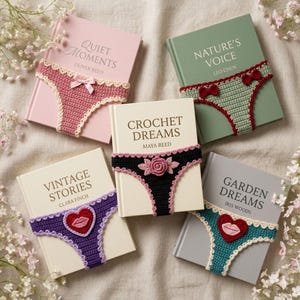 Crochet Bookmark PDF Patterns – 5 Panty Designs Bundle (Digital Download)