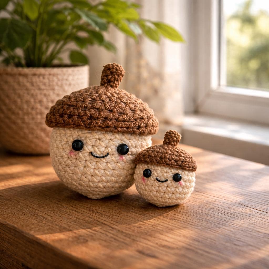 Acorn Crochet Pattern Amigurumi Woodland Toy Plush