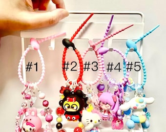 Cartoon Beaded Charm | Kawaii Bag Strap, Keychain Pendant, Phone Accessory