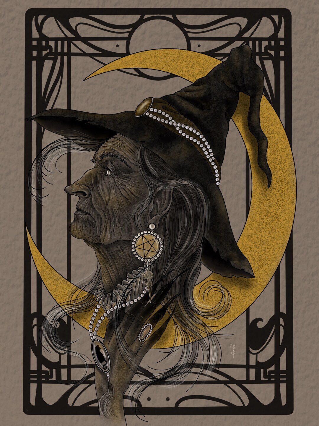 Art Deco Witch - Etsy