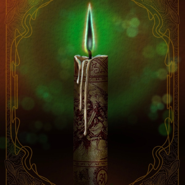 Black Flame Candle Etsy