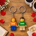 Custom LEGO Style Keychain • Personalized Mini Figure Keyring with Name • Custom Gift • Backpack Charm • Handmade Toy Keychain product logo