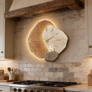 Modern LED Wall Clock with Light, Luxury Nordic Wall Lamp Clock, Living Room Decor