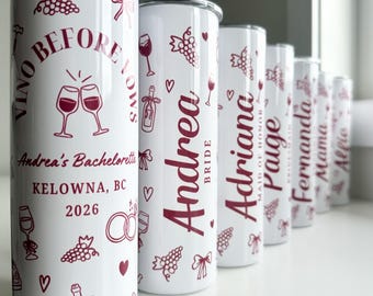 Custom Bachelorette Tumblers | Personalized Bridesmaid Cups | Bach Party Favors | Girls Trip Tumbler | Bridal Party Gift