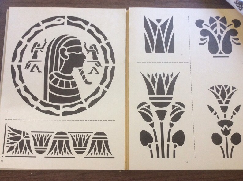 Ancient Egyptian Cut and Use Stencils 1978 Dover Publications | Etsy