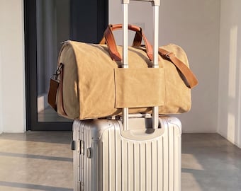 Custom handbagage tas, gepersonaliseerde reistas met bagagehoes, vluchtweekender heren, 3D-paktas met naam, afstudeercadeau