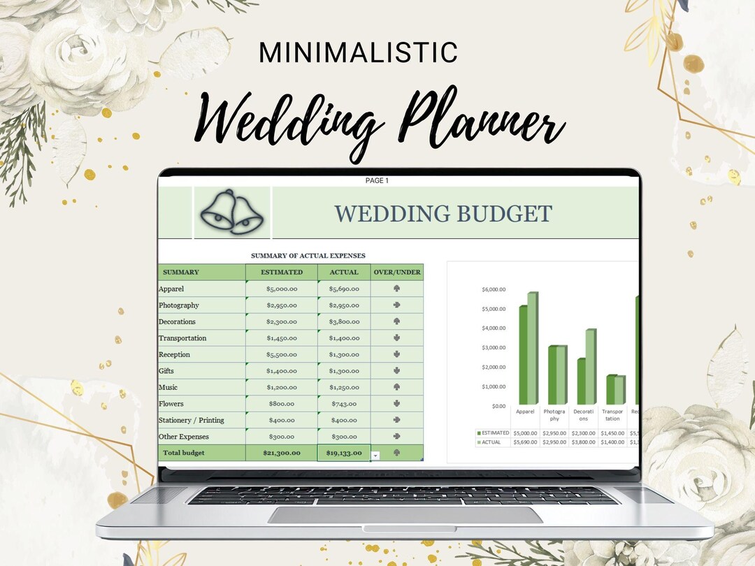 Wedding Budget Planner Excel | Expense Tracker (digital Download) - Etsy