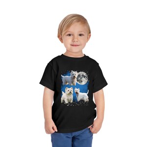 Comfort Colors® Three Westie Moon Shirt, T-shirt, Toddler Shirt, Sweatshirt Gift for Him Her image 3