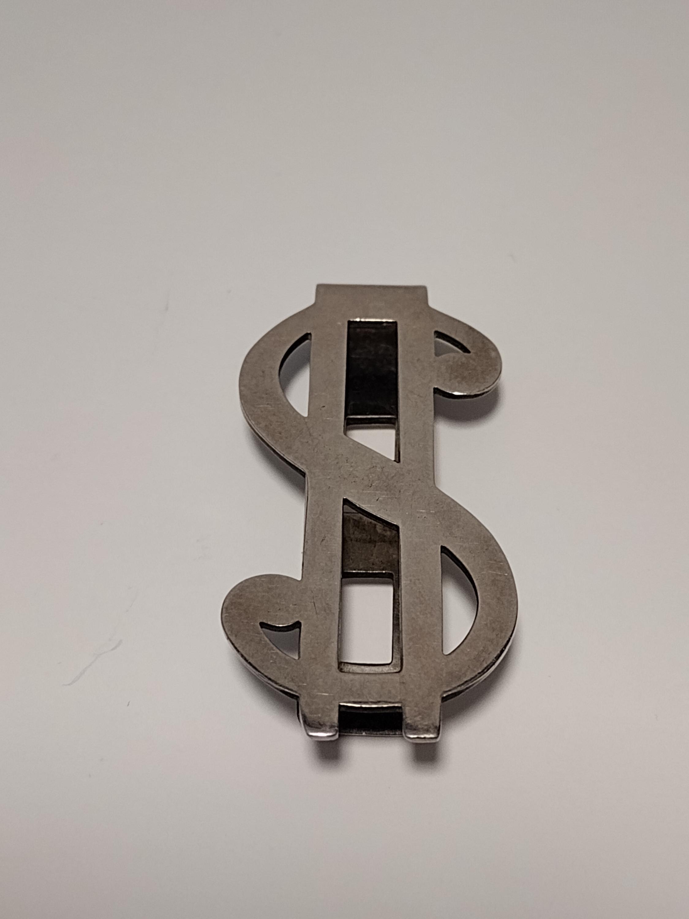 Pince à billets vintage en argent sterling avec boucle de ceinture
