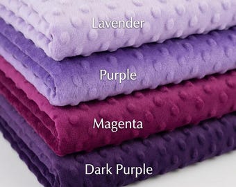 Plush Minky Dot Fabric by Yard  Soft Dimple Texture, 60 Inch Wide for Blankets