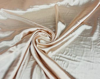 Blush Pink Stretch Satin Charmeuse Fabric by Yard Bridal Dress Material