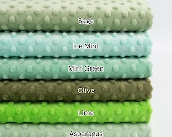 Minky Dot Fabric by Yard  Plush Dimple Minkee 60" Wide Baby Blankets