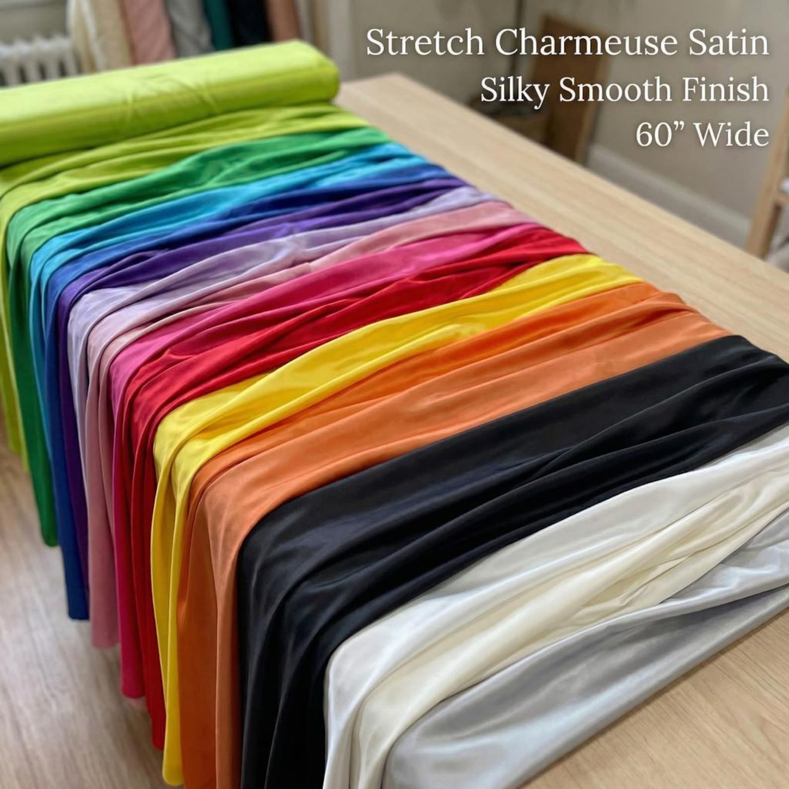 Smooth Glossy Satin Fabric