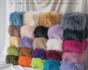 Long Pile Faux Fur Fabric – 60" Wide, Soft & Fluffy