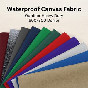Waterproof Outdoor Canvas Fabric by Yard UV Mold Resistant Polyester, 60 Inch Wide