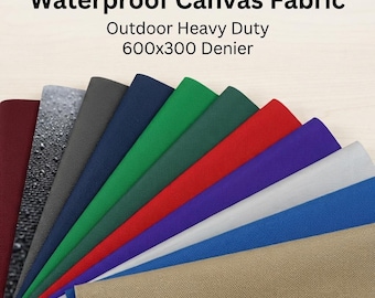 Waterproof Outdoor Canvas Fabric by Yard UV Mold Resistant Polyester, 60 Inch Wide