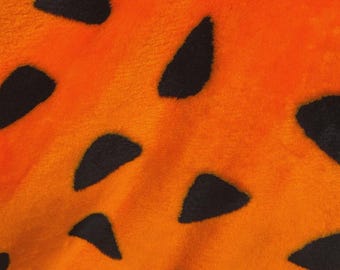 Disfraz de tela de piel sintética con estampado de guepardo naranja, manualidades