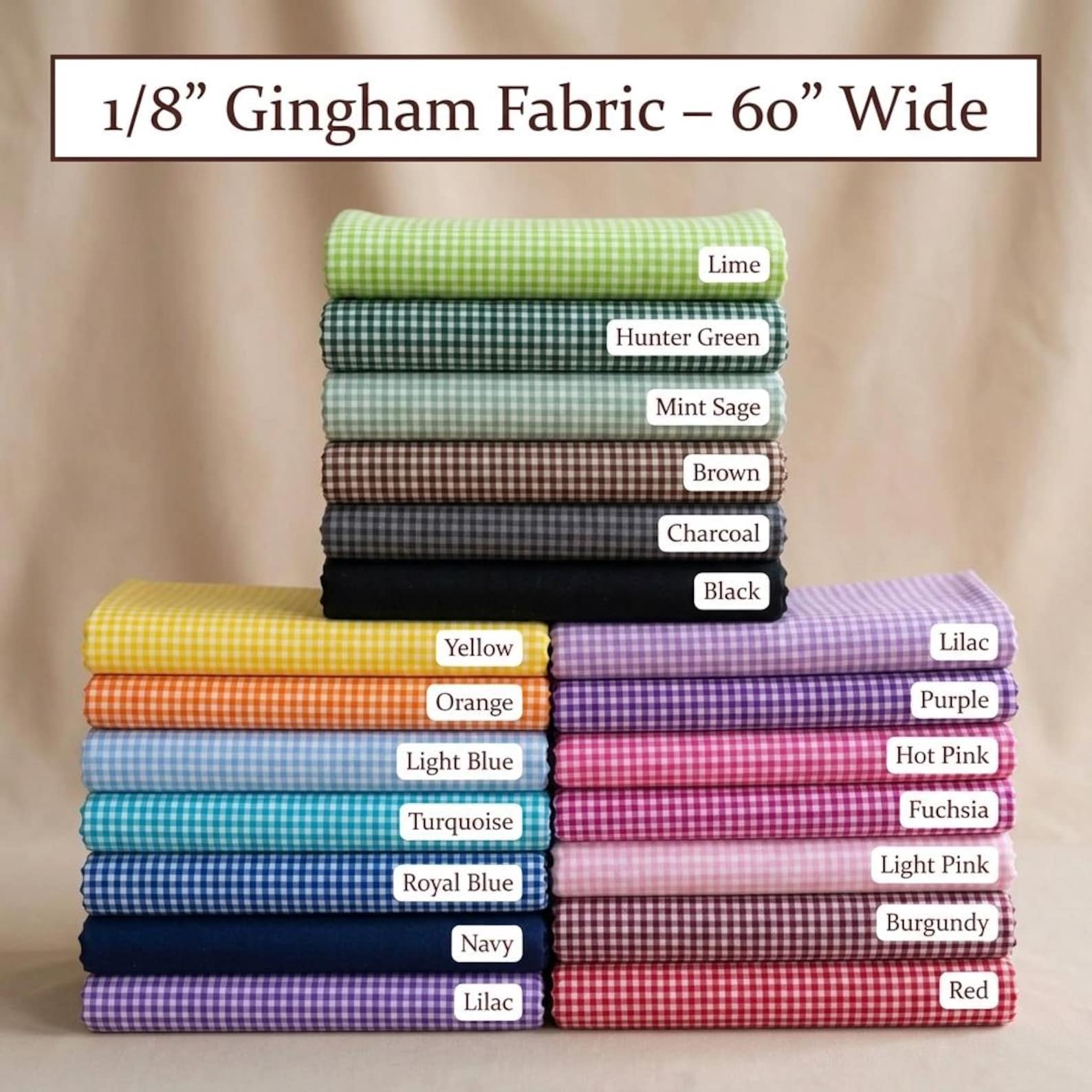 Classic Gingham Check Fabric