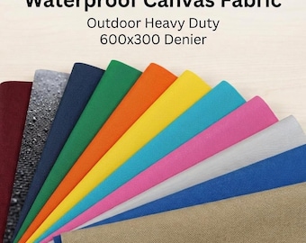 Tela de lona impermeable para exteriores, cortada a medida, poliéster resistente a los rayos UV y al moho, 60 pulgadas de ancho.