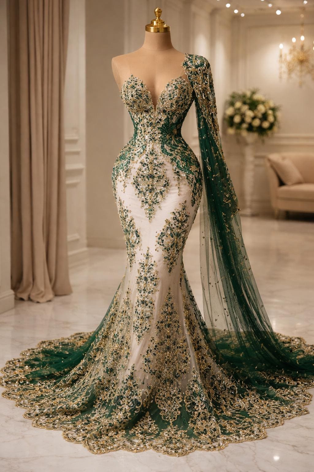 green emerald velvet dress Emerald Green Henna Night Dress 40