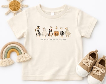 Camiseta infantil de Halloween con diseño de ganso espeluznante, camiseta divertida de disfraz de ganso para bebés.