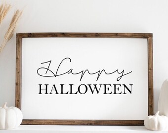 Buon Halloween, Arte da parete autunnale, Segno autunnale, Decorazione autunnale, Arte autunnale, Decorazione di Halloween, Arte murale con zucca, Decorazione autunnale, Segno di Halloween