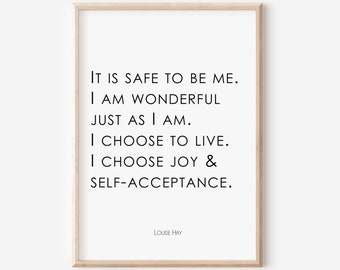Louise Hay Citazione Stampa, Pace, Arte murale ispiratrice, Stampabile, Arredamento motivante, Home Office, Citazione manifestante, Poster, Affermazione