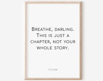 S.C. Laurie citazione, degno, ispirazione arte murale per le donne, regalo per donna, home office, poster, affermazione, citazione manifestante, chic