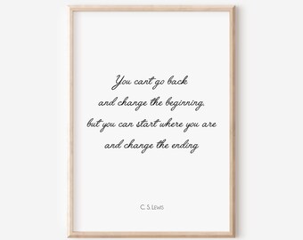 Citazione di CS Lewis, mentalità, arte da parete ispiratrice, arte stampabile, decorazione da parete motivante, poster, arte da ufficio, affermazione, stampa di manifestazione