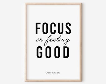 Gabby Bernstein Citazione Stampa, Focus sul bene, Arte da parete ispiratrice, Arte stampabile, Motivante, Arredamento per l'home office, Citazione manifestante, Poster