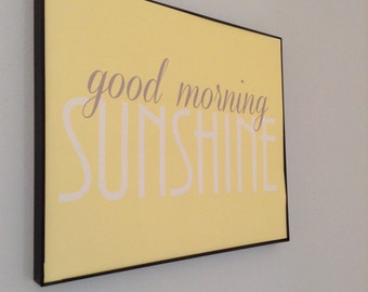 Good Morning Sunshine. Digital Print. Yellow Nursery Art. Sunshine Nursery. Yellow and Gray Art. Gallery Wall Nursery. Neutral Nursery Decor