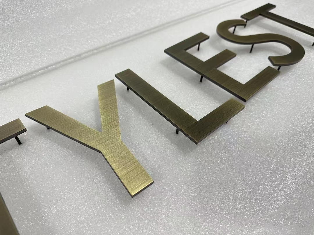 3mm Solid Cut Stainless Steel Letters Brushed Bronze Finish - Etsy