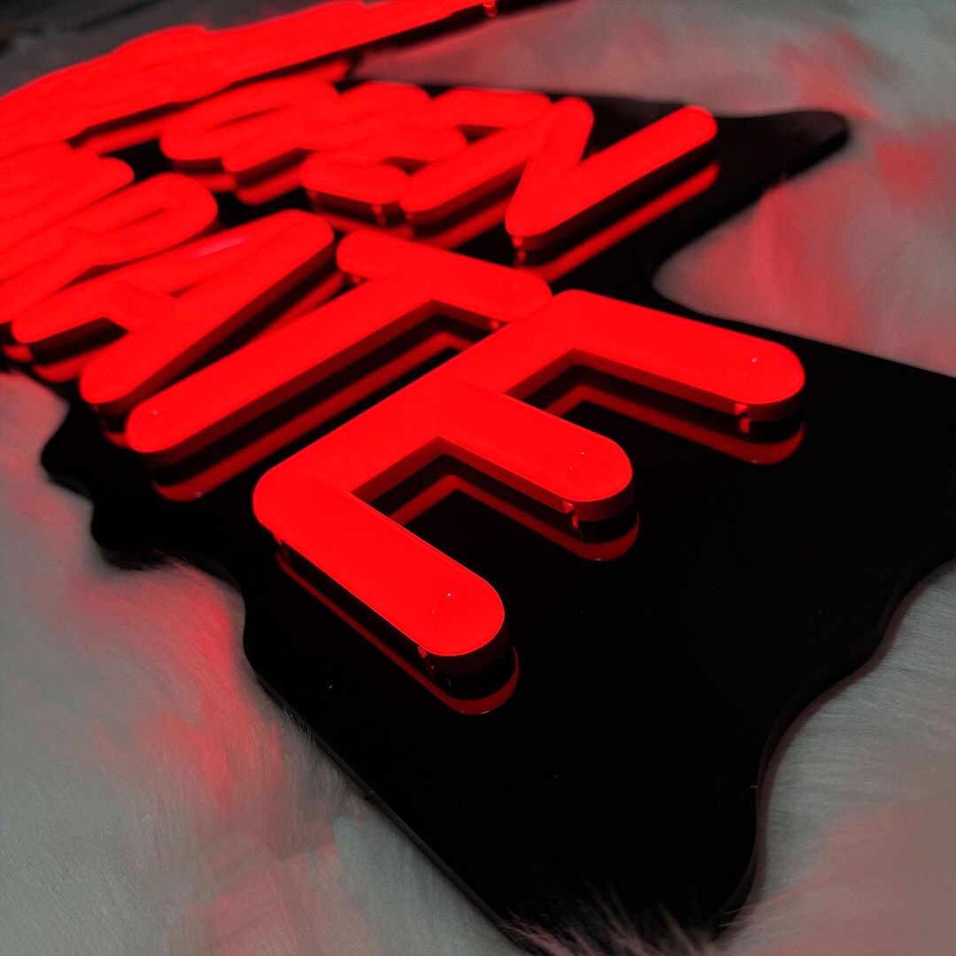 Custom Faux Acrylic Neon Sign | LED Business Logo Light | Modern ...