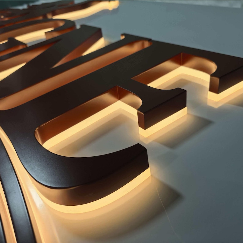 Custom Backlit Channel Letters, Illuminated Business Logo Signage ...