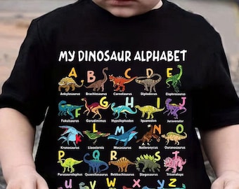 My Dinosaur Alphabet Kids Learning Graphic Shirt