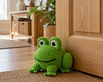 Weighted Frog Doorstop PDF | Plush Home Decor Tutorial | Beginner Amigurumi DIY Gift