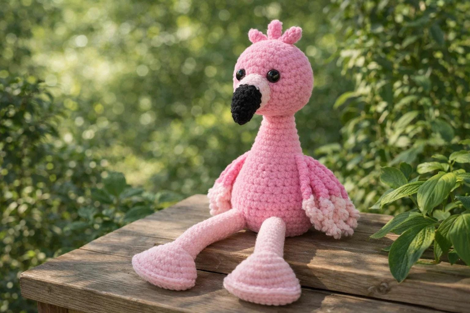 Layered-Wing Flamingo Amigurumi Pattern