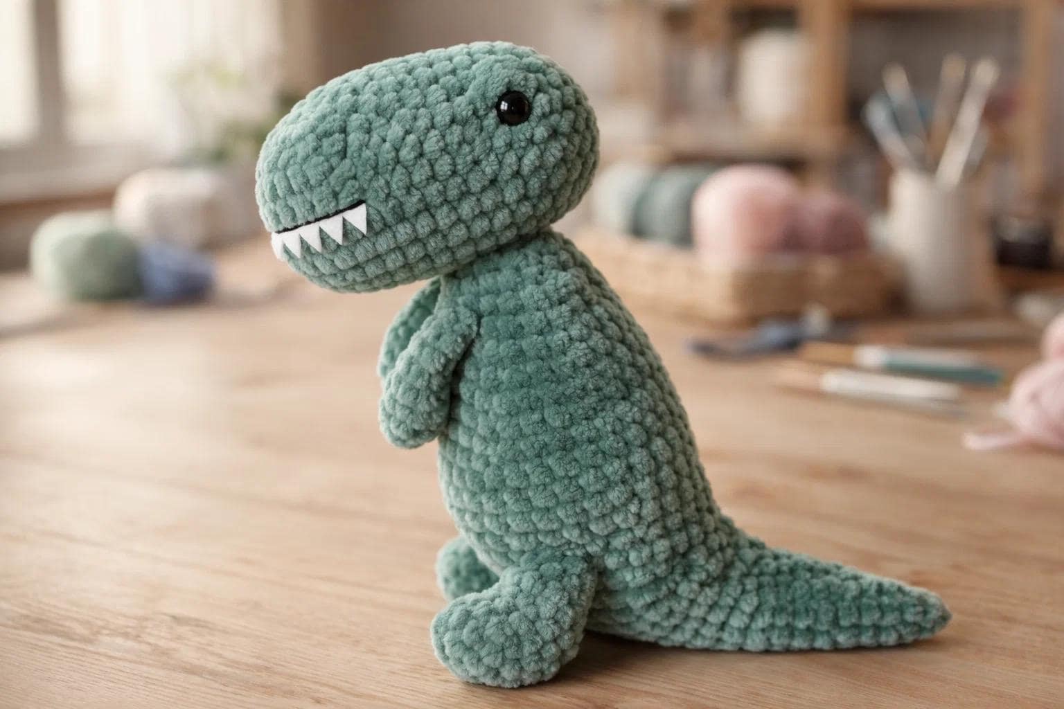 Rounded T-Rex Crochet Pattern