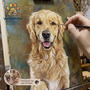 Digital download Custom Pet Portrait Oil Painting | Textured Dog Cat Art (Digital Download)