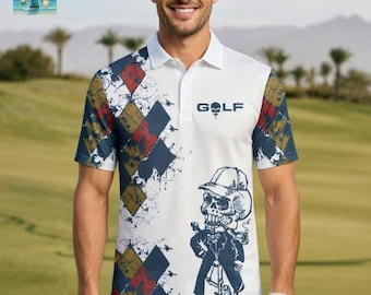 Funny Golf Polo Shirt - Sarcastic "I Was One Under Today" Golfer Gift - Custom Skull and Golf Tee Design Polo